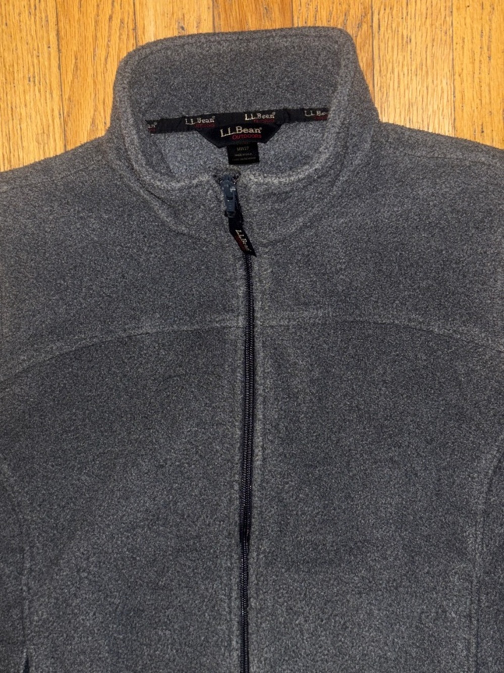 L.L. Bean Women’s Full-Zip Mock Neck Fleece Vest - Gray - Medium